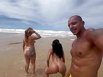 Pitbull Porno and I got nude and humped on the beach - we even gave our bathing suits to the studs!