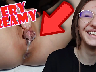 Extreme Mature Vagina: 18yo Thin Teenage Thumbs Herself to Splatter!