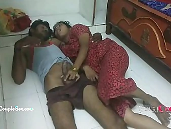 Horny Indian COUGAR Ranesh and Nitya take turns getting porked on the floor