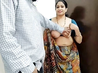 Witness Bhabhi's grubby converse as she pokes landlord for cash in HD Hindi vid