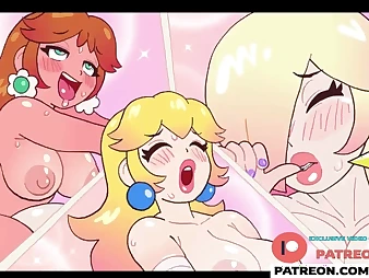 Lu Princess & Rosalina regarding consequence whereof their admirable massager adjacent to satisfy their desires regarding this steamy futa anime porn pellicle