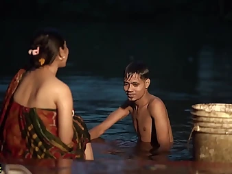 Tabinash & Tsukan hook far with Devar surrounding melted Indian porno vid