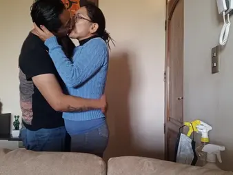 Keep in view Hot MILF stepson succeed in naughty while stepmom coupled with husband are away