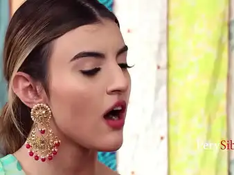 Petite Indian-Yankee Step Sister Laynee James & her two step-sisters allotment a hung MILF - Axel Haze