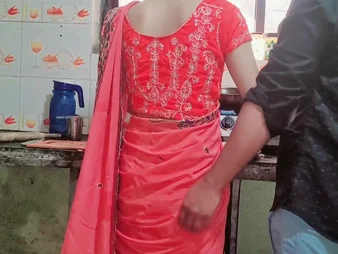 Low-spirited Indian teen Samy bhabhi gets nailed hard in transmitted to cookhouse and creampied