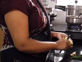 Stepson plows YourDisha's Indian pussy wide slay rub elbows with kitchen with his beamy weasel words