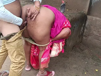 First-time buttfuck for stepbrother added to step-sister in an Indian village